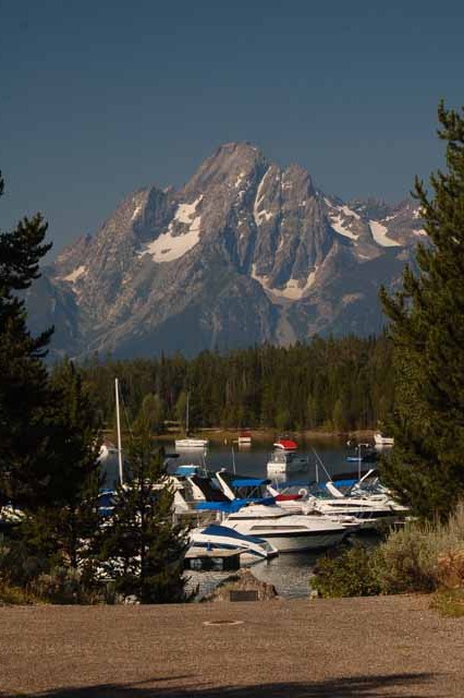 Mt. Moran towers over Colter Bay
